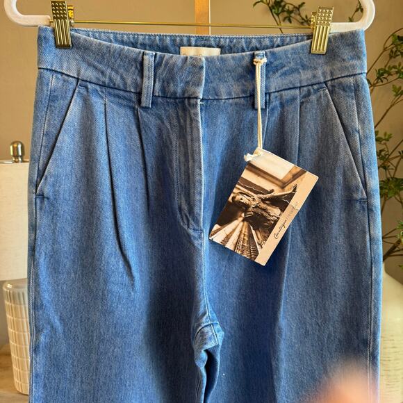 Favorite Daughter The Favorite Pant Seaport Blue Denim Size 26 NWT One of a Kind - Picture 7 of 7